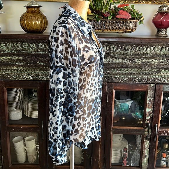 Pretty Semi-Sheer Top by Diane Von Furstenberg-sz4 - Picture 6 of 7